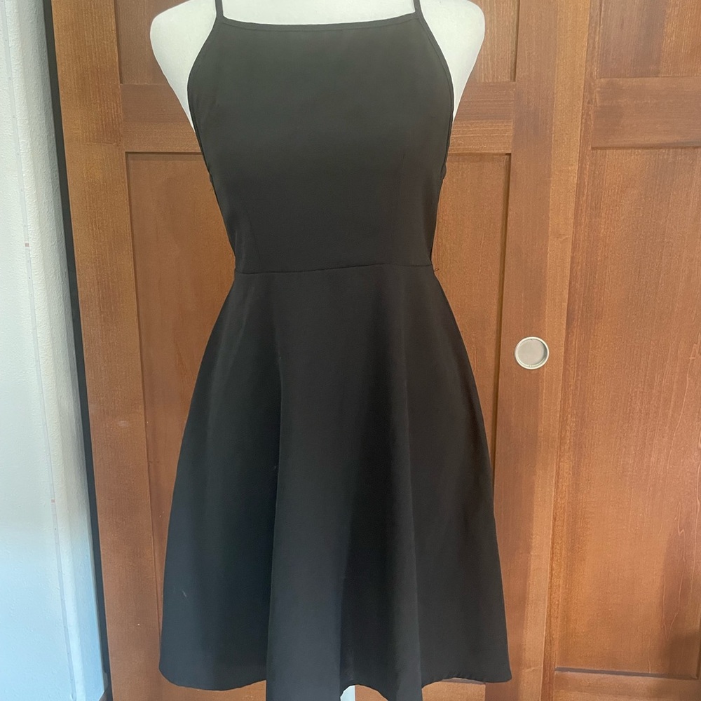 SHEIN Black Halter Mini Dress